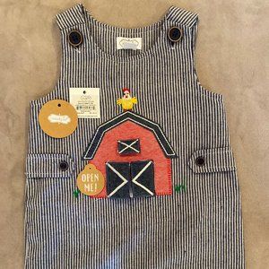 Mud Pie barn shortall w/peekaboos essentially NWT